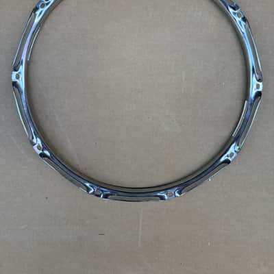 Unbranded 14" 10-Lug Snare Side Bottom Hoop Rim Chrome - Used, Good Condition image 9