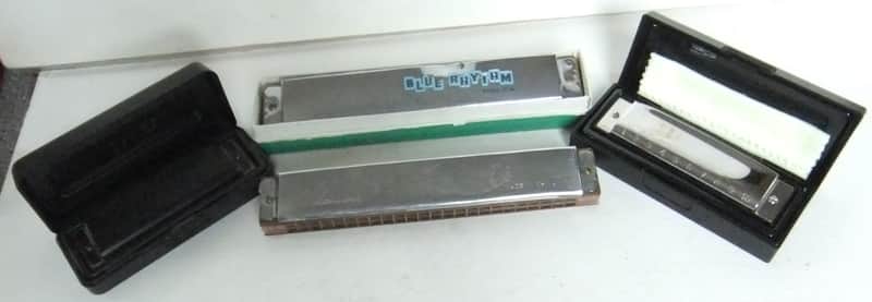RARE, VINTAGE HARMONICAS JOBLOT, HOHNER, BLESSING, BLUE RHYTHM, ETC - GOOD, USED AND WORKING image 1