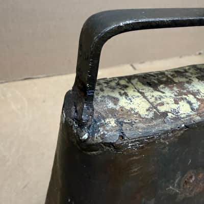 Unbranded Vintage Steel Cowbell – Handcrafted Construction – Rustic Patina – Used (Poor Condition) image 11