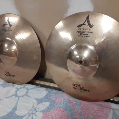 Zildjian 14" A Custom Projection Hi-Hat Cymbals (Pair) image 2