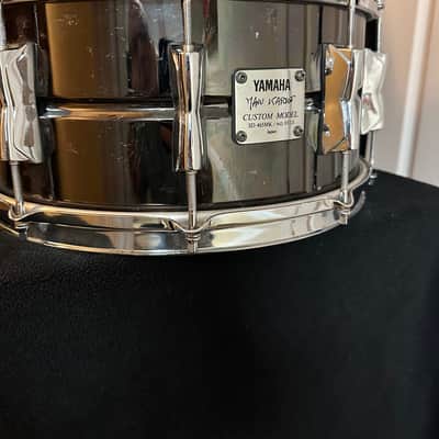 Yamaha 6.5x14 Manu Katche Signature Snare Drum 1990’s - Black Nickel image 1