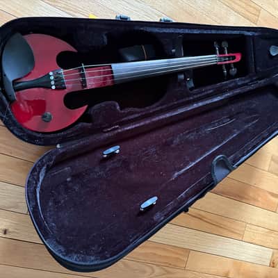 Wood Stingray SV4 Electric Violin - Candy Apple Red image 8
