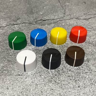 4x Black Cupcake Knobs Serrated Guitar Pedal Round Amp Radio Control Pointer Knob 6.35mm 1/4" image 3