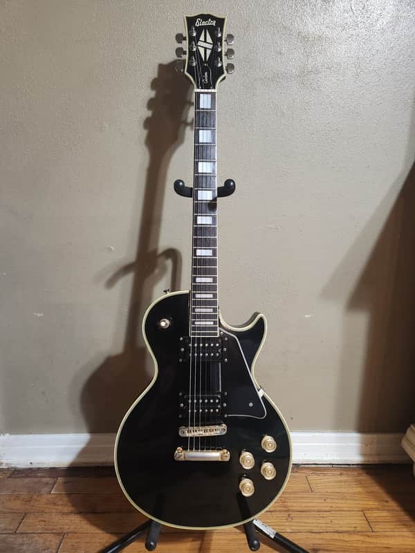 Electra 2242 Les Paul Custom Copy Pre Lawsuit Early 70's Tuxedo Black MIJ with Sperzel Tuners image 1
