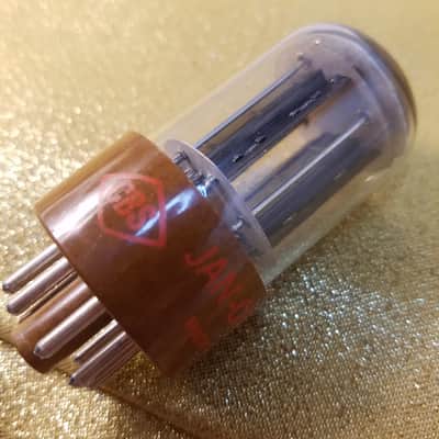 CBS perfect Matched Pair (2) JAN-CHY-5692 tNOS AT1000 TESTED Vacuum Tubes military brown base premium like 6SN7 dual triode 1956-1958 image 19