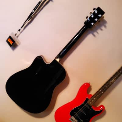 🎸Acoustic Guitar Black +Soft Case/Gig Bag +Tuner +Strap +Picks!🎸 image 6