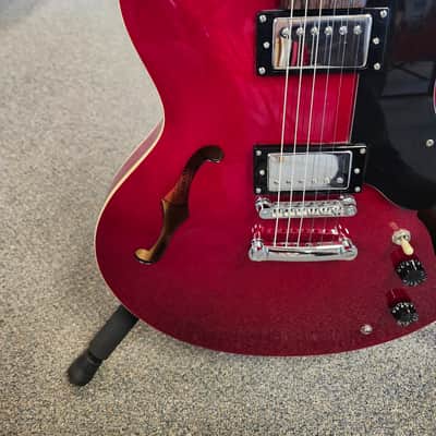 Used 2006 Epiphone Dot Semi-Hollow Electric Guitar, Made in Korea MIK - Cherry w/ Gibson Case image 4