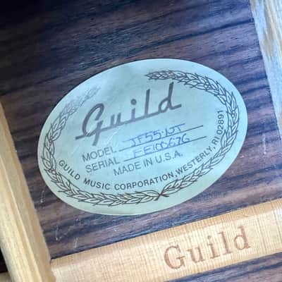 Guild JF-55 1990 USA Westerly, RI Rosewood original vintage jumbo deluxe image 7