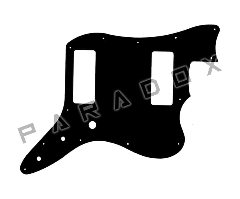 Custom Pickguard For 2023 - 2025 Harley Benton JA-Baritone - Black/Red/Black .090" image 1