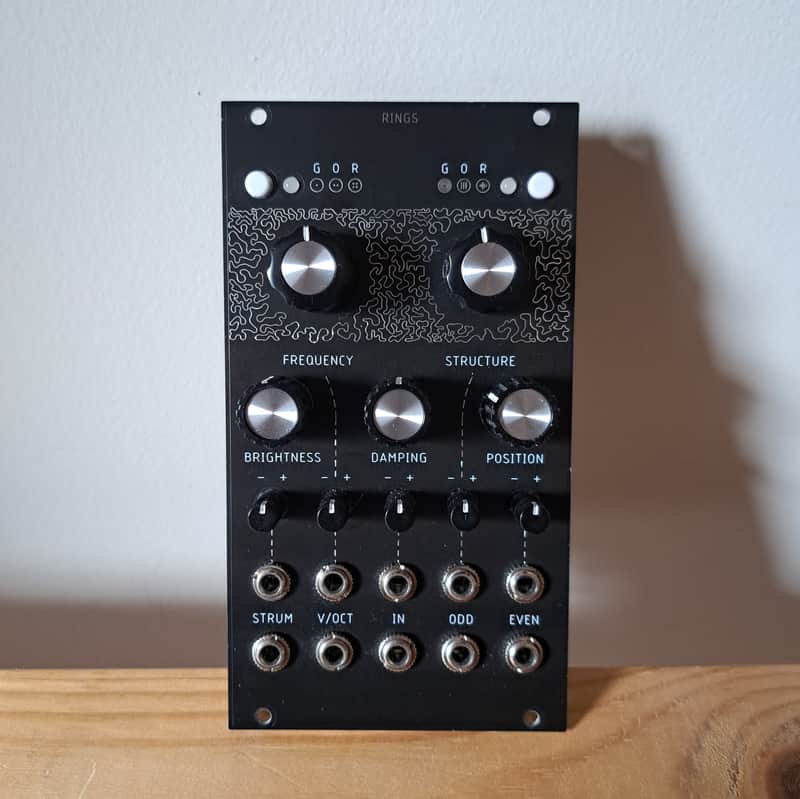 Pau Modular Mutible Instruments Rings clone 2020s - Aluminium panel in black image 1