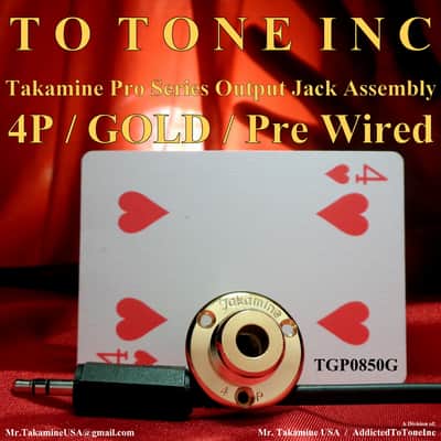 Takamine 4 Pin Phantom Power Upgrade Jack / CTP-1 CTP-2 CTP-3 PreAmp GOLD Pre Wired RARE image 2