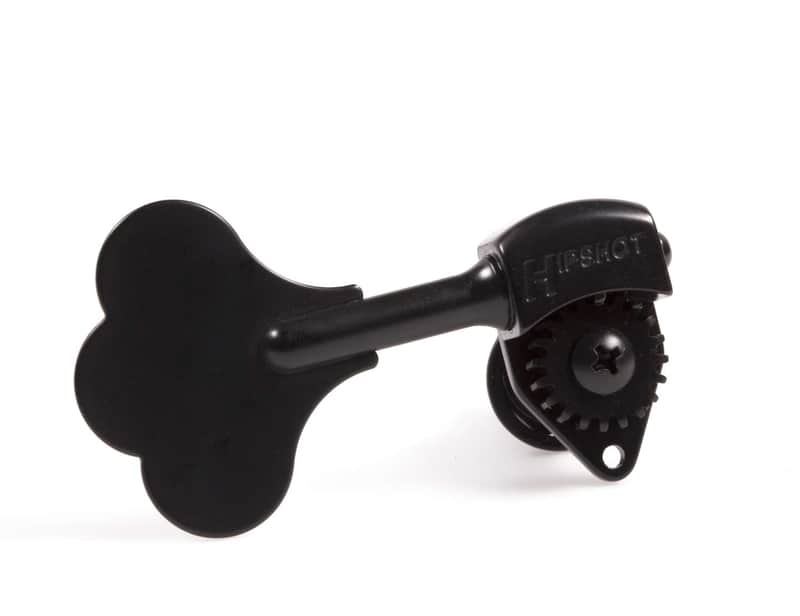 Hipshot Ultralite LIC Tuner HB6C 3/8 Black - Single Treble Side Bass tuner image 1