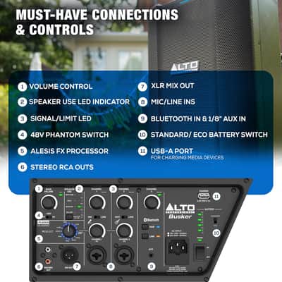 Alto Professional Busker 200W PREMIUM BATTERY POWERED PORTABLE PA image 7