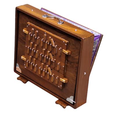 SHRUTI BOX~TEAK WOOD~3 OCTAVES~BIG SIZE (17" X 14" X 3")~36 NOTES~TUNE TO 440 Hz~BHAJAN~SHRUTI~YOGA~VOCAL~CHANTING~WITH GIG BAG image 9