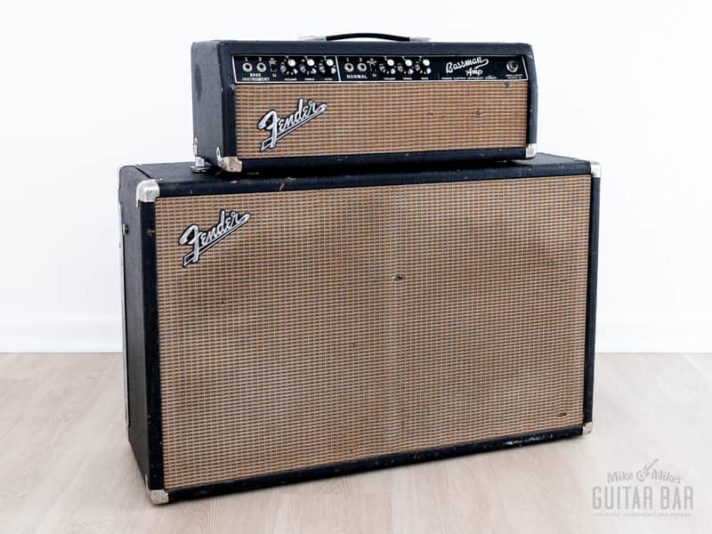 1964 Fender Bassman Black Panel Piggyback Vintage Tube Amp Pre-CBS AA864 Circuit image 1