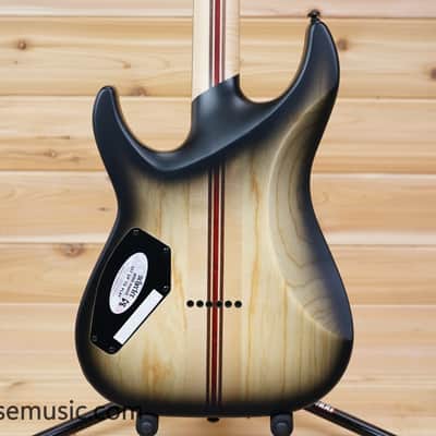 Schecter C-1 Pale Moon Electric Guitar - Natural Satin w/Black Burst image 2