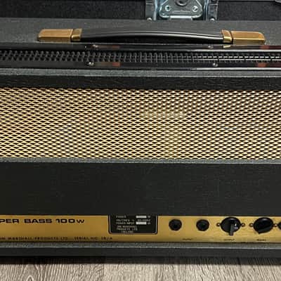 Marshall Super Bass Guitar Amp 100 watt 1980 - Black image 2