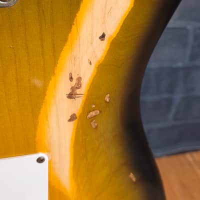Nash S-57 2-Color Sunburst w/ OHSC, Lollar Pickups & Boat Neck image 22