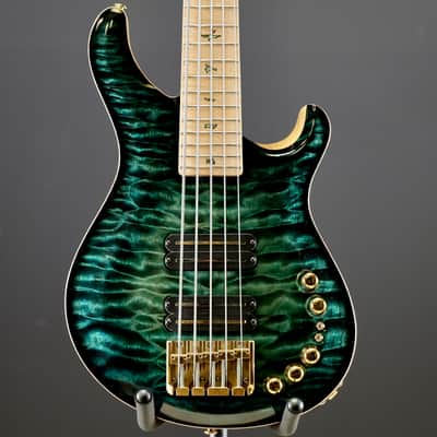 PRS Private Stock Gary Grainger 5 String Bass Teal Burst image 2