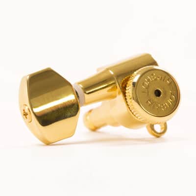 Hipshot Vintage 8.5mm Gold Non-Staggered Enclosed Grip-lock Tuner with UMP - Lefty