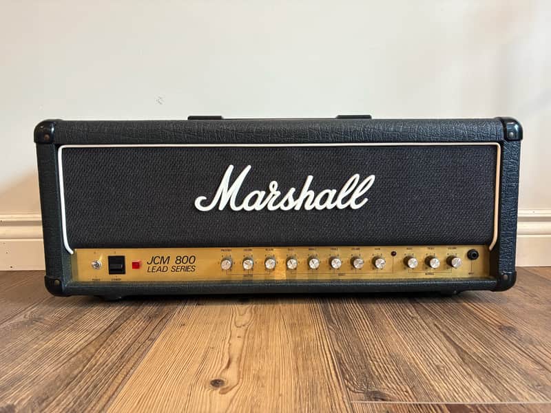 Marshall JCM 800 Lead Series Model 2210 100-Watt Master Volume Head with Reverb 1987 - Black image 1