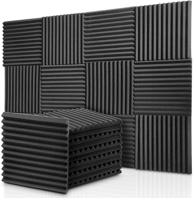 12 Pack Acoustic Foam Panels Studio Foam Wedge Tiles Soundproof Sound Insulation Absorbing image 1