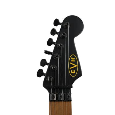 EVH Limited Edition Striped Series Frankenstein Frankie Guitar w/ Gig Bag - Aged Black and Yellow Bumblebee image 6