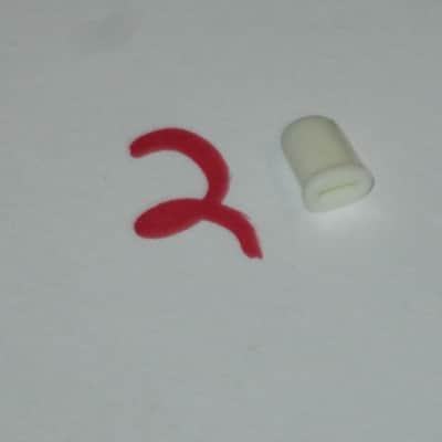 FIVE USED Slider CAPS for GE7 Equalizer or GE7B Bass Equalizer [all caps have visible cracks: 3 caps have hair-line cracks / one cap slightly wider crack(s) / one cap has bigger gap-crack(s)] AS IS & 1 new grommet image 13