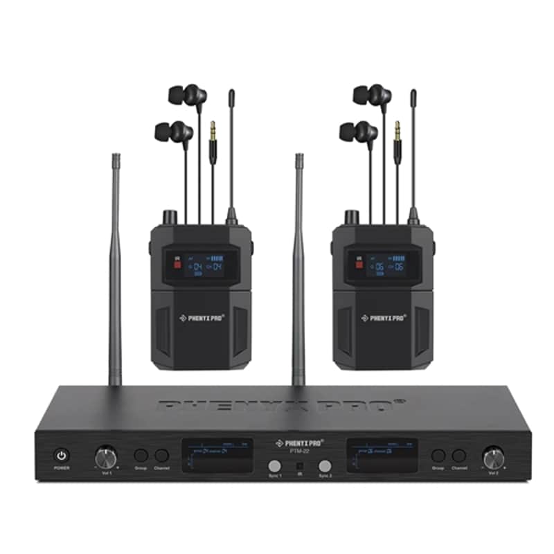 Phenyx Pro PTM-22 UHF Mono Wireless in Ear Monitor System with Rackmount Kit image 1