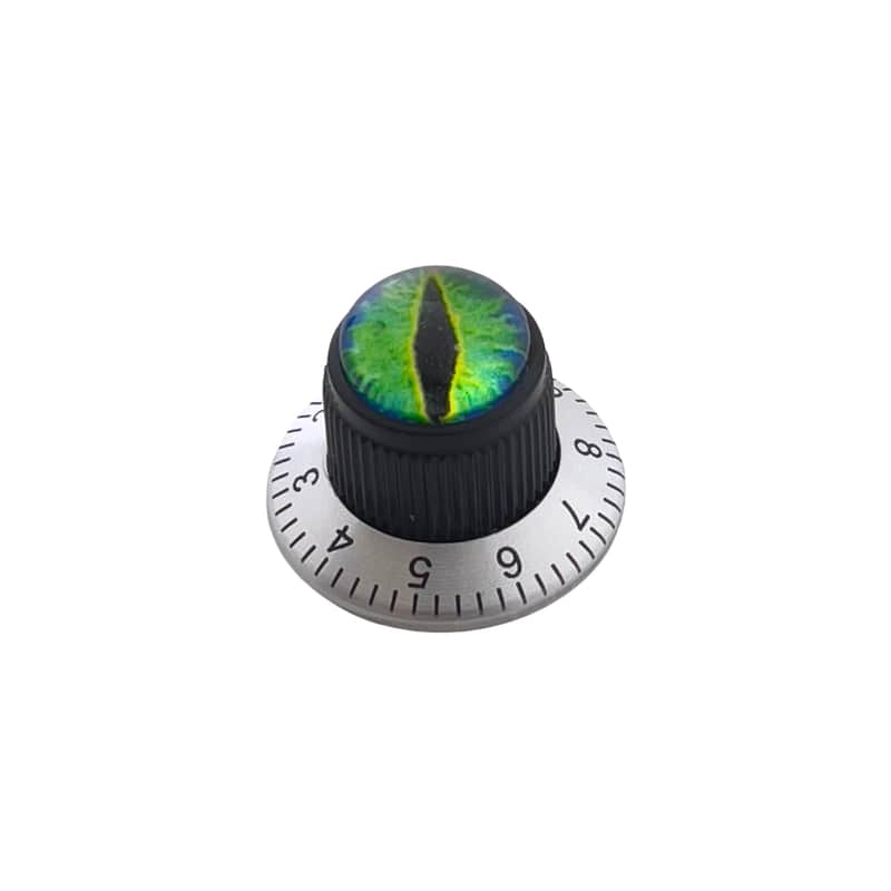 Dragon Eyes (Viper - Green and Blue) - Custom Guitar Knobs - Aluminum Dial - 6.4mm(1/4 in) image 1