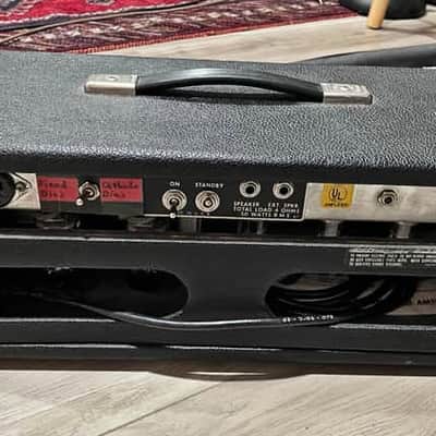 1974 Fender Bassman 50 2-Channel 50-Watt Guitar Amp Head 1972 - 1976 - Silverface image 2