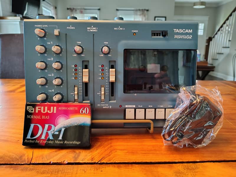TASCAM Porta 02 Ministudio 4-Track Cassette Recorder 2000s - Blue image 1
