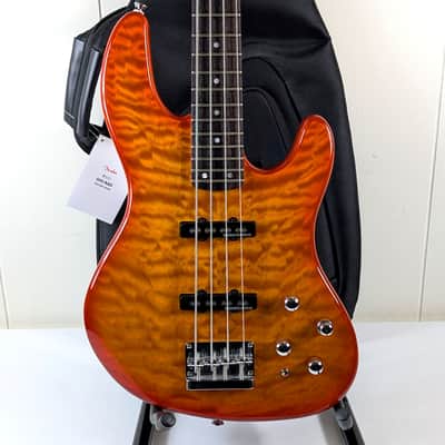 FENDER Deluxe Jazz Bass 24-Fret QMT 4-String Bass w/Gig Bag, Seymour Duncan Pickups! image 1