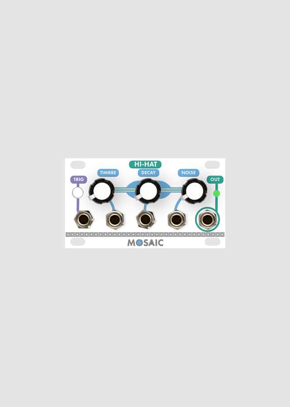 MOSAIC 1U HI-HAT WHITE : BRAND NEW :  [DETROIT MODULAR] image 1