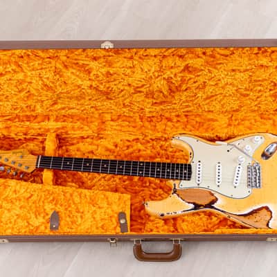 1960 Fender Stratocaster Partscaster w/ Olympic White Heavy Relic Body, Don Mare Super Sports Pickups, Case image 22