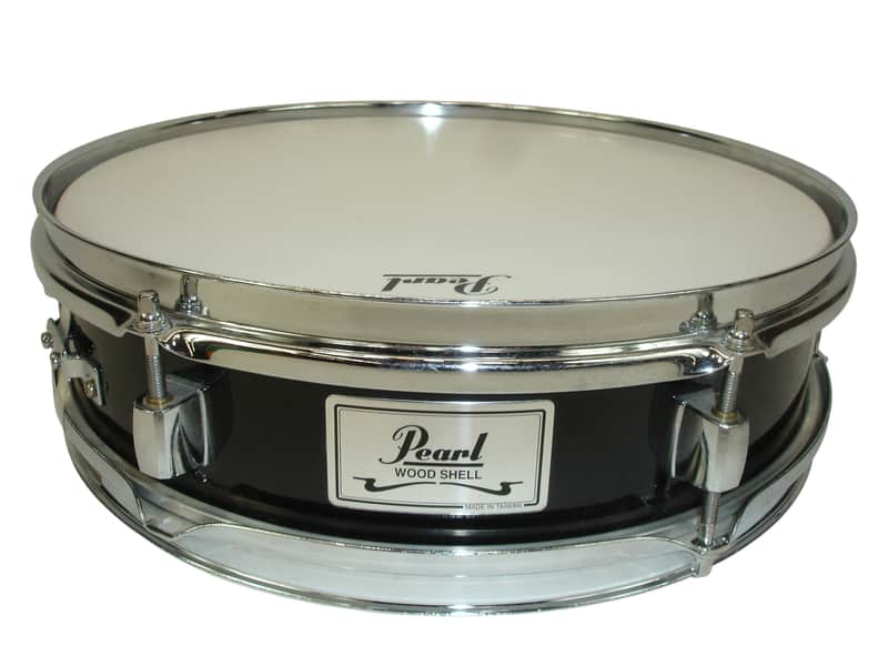 Pearl Wood Shell Piccolo 13x 3.5 Snare Drum, Black image 1
