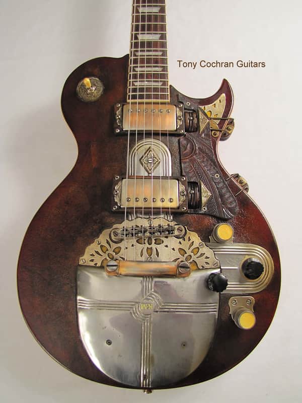 Tony Cochran Guitars Custom #50 "Lidia" 2015 - Aged Leather & Chrome image 1