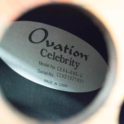Ovation Celebrity Elite CE44-RRB Mid-depth Acoustic-electric Guitar - Reverse Red Burst image 12