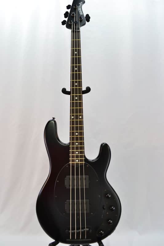 Ernie Ball Music Man Stingray 4 Bass HH Stealth Black Ebony | Reverb
