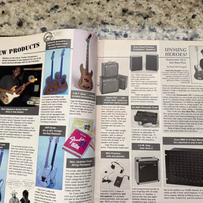 Fender Frontline Magazine 1990 Tracii Guns stratocaster telecaster Stevie Ray Vaughan Kubicki  Bass image 9