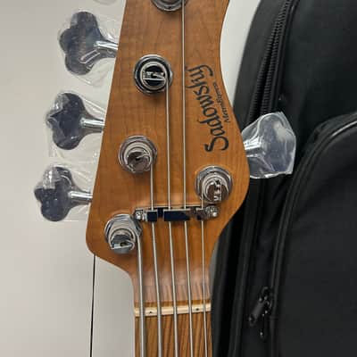 Sadowsky MetroExpress 21 Fret Vintage M/J Bass 5 String Morado Fretboard - Silver Metallic image 3