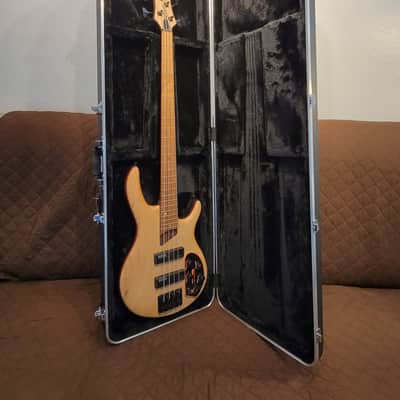 Cort B4ELEMENTOPN Mahogany Body Ash Top 5pcs Walnut & Panga Panga 4-String Electric Bass Guitar w/Hard Case image 24