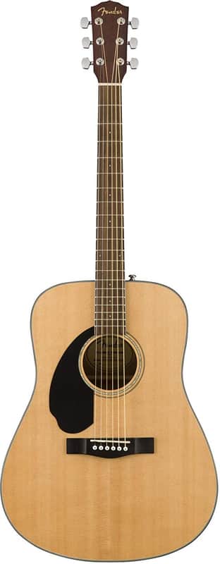 Fender CD-60S Solid Top Dreadnought Acoustic Guitar, Left Handed - Natural image 1