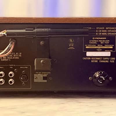 🎶 Pioneer SX-737 / SX737 Vintage Stereo Receiver – Serviced – Cleaned – Tested – Blue LED – Original Wood Case image 16