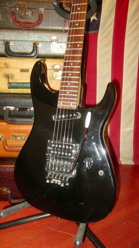 ~1987 Fernandes Super Strat w/ Reverse Headstock Black image 1