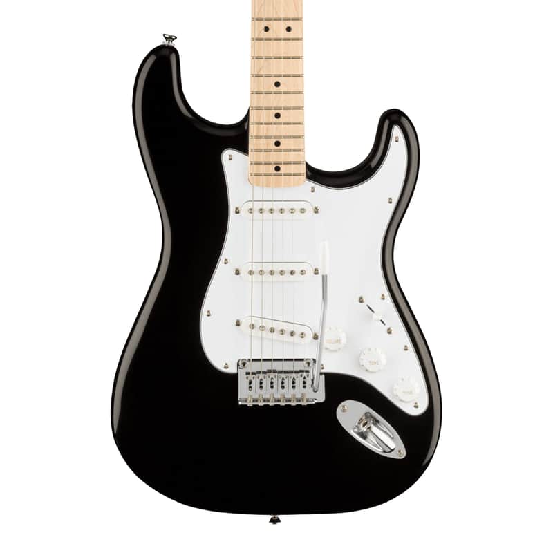 Used Squier Affinity Series Stratocaster - Black w/ Maple FB image 1