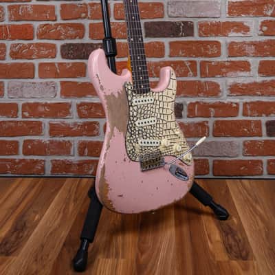 Fender Custom Shop LR25 ‘62/‘63 Stratocaster Super Heavy Relic Shell Pink Boos Leather Custom Pickguard 2025 image 3