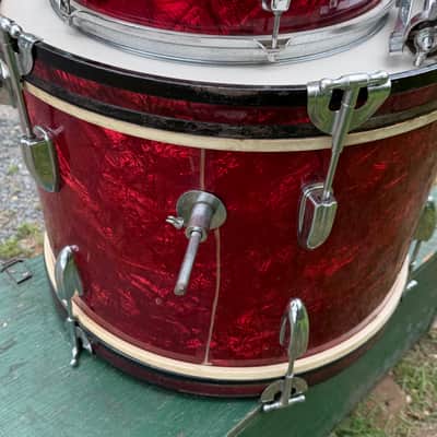 Majestic Semi Pro 1965 - Red Pearl 3-piece w/hardware imagen 16