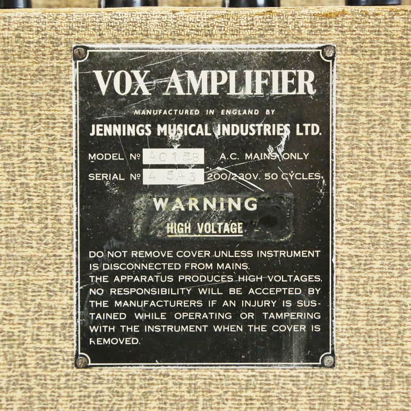 Vox AC-15 Bass 2-Channel 15-Watt 1x12" Bass Combo 1960 - 1961 image 3
