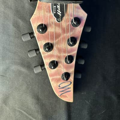 Mayones Duvell elite 7 custom shop 2018 - 5A Quilted Trans jeans purple satin Bareknuckle TKO image 11